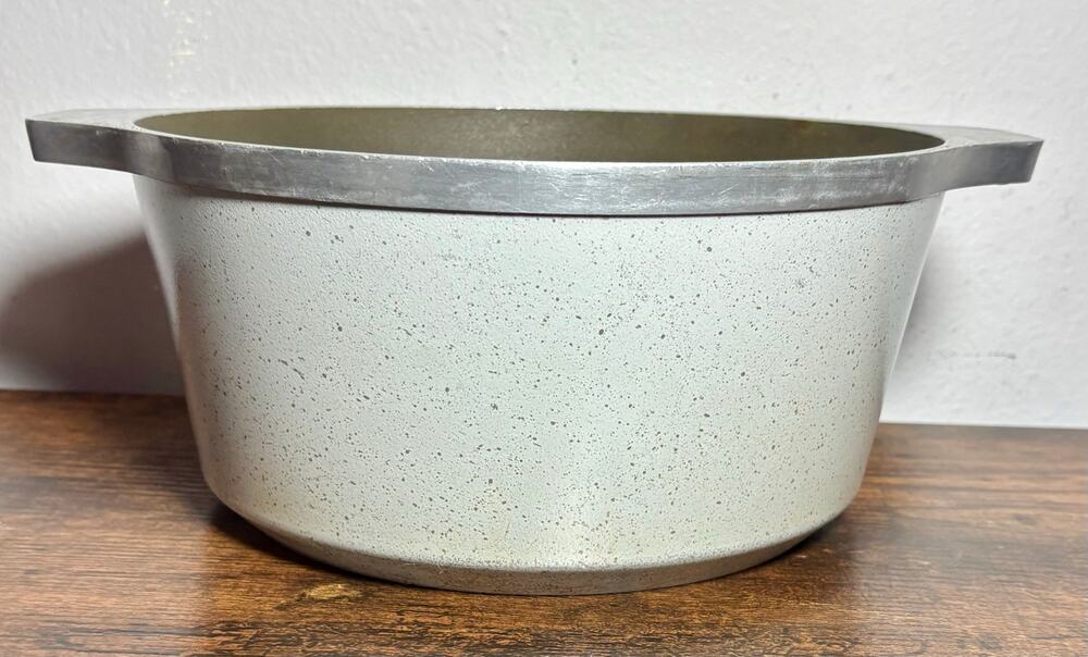 Vintage Club Classic Cookware Pressed Aluminum 5 Qt Stockpot Speckled Gray